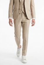 HACKERS LINEN BLEND TEXTURED TROUSERS - Image 3
