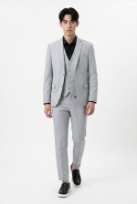 HACKERS ELASTIC SLIM FIT TEXTURED BLAZER - Image 16