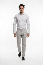 HACKERS MELANGE TEXTURED TROUSERS - Image 4