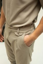 HACKERS ELASTIC SLIM FIT PLEATS TROUSERS - Image 2