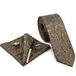 FLORAL-PATTERNED TIE WITH HANDKERCHIEF - Image 26