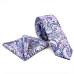FLORAL-PATTERNED TIE WITH HANDKERCHIEF - Image 2
