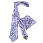 FLORAL-PATTERNED TIE WITH HANDKERCHIEF - Image 4