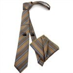 FLORAL-PATTERNED TIE WITH HANDKERCHIEF - Image 37
