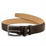 NUBUCK BELT WITH MATTE GUNMETAL HARDWARE - Image 4