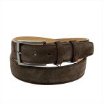 NUBUCK BELT WITH MATTE GUNMETAL HARDWARE - Image 5
