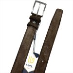 NUBUCK BELT WITH MATTE GUNMETAL HARDWARE - Image 6
