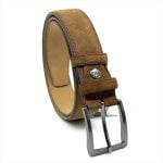 NUBUCK BELT WITH MATTE GUNMETAL HARDWARE - Image 17