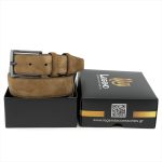 NUBUCK BELT WITH MATTE GUNMETAL HARDWARE - Image 21