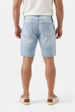 TELAMIRA DENIM RIPPED BERMUDA CHAIN SHORTS - Image 5