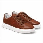MONOCHROME SNEAKERS WITH CONTRAST SOLE