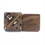 SET POLISHED-METAL TIE CLIP WITH CUFFLINGS - Image 4