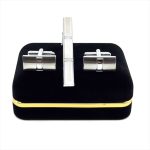 SET POLISHED-METAL TIE CLIP WITH CUFFLINGS - Image 9