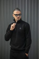 HENRY HIGH NECK SWEATER WITH 1/4 ZIP