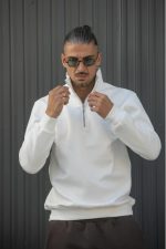 HENRY HIGH NECK SWEATER WITH 1/4 ZIP - Image 4