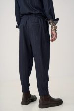 STEFAN STRIPED FADE DENIM LOOSE PANTS - Image 5