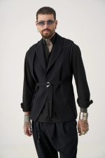 STEFAN SCULPTURAL CUTOUT BLAZER