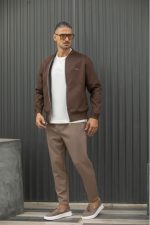 HENRY SUEDE LEATHER LIGHTWEIGHT CARDIGAN - Image 8