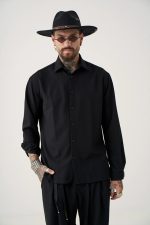 STEFAN GRAPHITE TEXTURED OVERSHIRT - Image 3