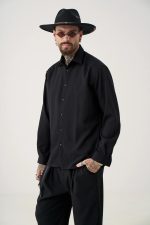 STEFAN GRAPHITE TEXTURED OVERSHIRT - Image 6