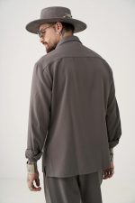 STEFAN GRAPHITE TEXTURED OVERSHIRT - Image 10