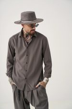 STEFAN GRAPHITE TEXTURED OVERSHIRT - Image 11