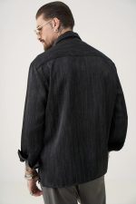 STEFAN THE BUTTON TIE POLY TEXTURED SHIRT - Image 5