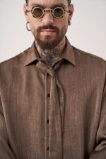 STEFAN THE BUTTON TIE POLY TEXTURED SHIRT - Image 8