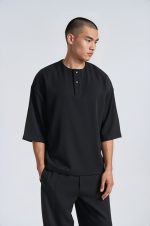 PCOC HALF BUTTONED SHORTSLEEVE T-SHIRT - Image 2