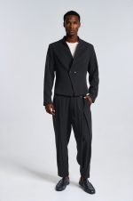 PCOC CROPPED DEEP V-NECKLINE BUTTON BLAZER - Image 3