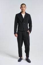 PCOC HOLE LOOSE FIT DOUBLE PLEATS TROUSERS - Image 3