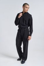 PCOC BELT SINGLE PLEATS LOOSE TROUSERS - Image 4