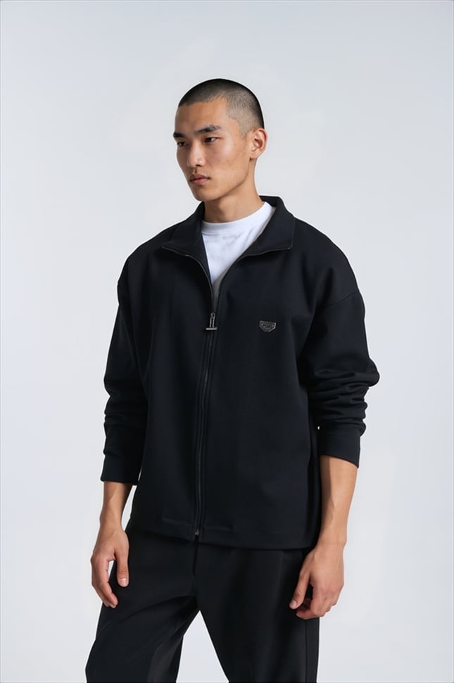 PCOC BRASHED FLEECE LOGO FULL ZIP TOP