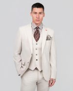 DZINE 3PIECE SLIM FIT SUIT IN PATTERNED - Image 2
