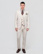 DZINE 3PIECE SLIM FIT SUIT IN PATTERNED - Image 3