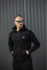 HENRY  ZIP THROUGH SHADOW LOGO HOODIE