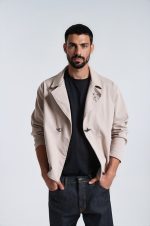 PCOC THE METALLIC CLIP DENIM BLAZER