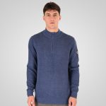 HIGH NECK KNITWEAR WITH 1/4 ZIP
