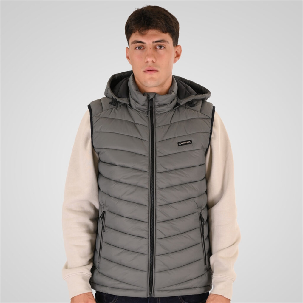 REBASE PUFFER GILET HOODIE
